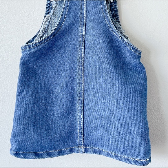 3/$15 Vintage DKNY Overalls skirt dress denim 2T 24m - Picture 7 of 8